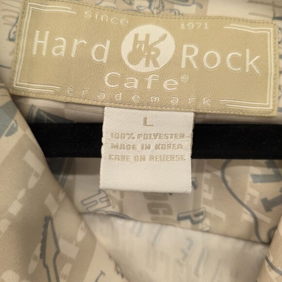 Hard Rock Cafe Munich Retro Diner Button Up Shirt Save The Planet Mens Large - Picture 5 of 10